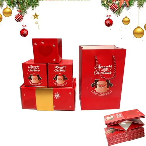 Gift Box Surprise Explosion for Money Christmas - 16 Bounces Money Luxury Box with Confetti Cash Gift Box for Christmas, Birthday, Anniversary, Valentine's Day (16 Boxes)