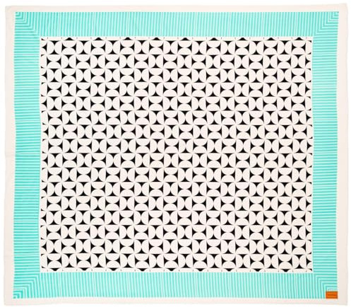 MOMOMUS Wandteppich XXL – Geometrische Muster, Moderner Stil und Vielseitige Verwendbarkeit – Grün und Schwarz, 210x230 cm