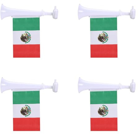 JSGHGDF 4 bocinas para fanáticos del fútbol Vuvuzela, herramienta de animación fuerte, trompetas de celebración para fiestas de estadio, herramienta de animación para estadios