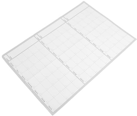 FUNOMOCYA Calendrier Mural Effaçable à Sec 3 Mois Vierge 24x36 Pouces en Papier Blanc Réutilisable pour Gestion de Projet et Usage Collectif