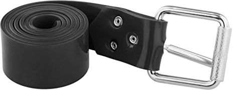 LOVIVER Diving Weight Belt with Stainless Steel Buckle Silicone Snorkeling Waist Belt for Spearfishing Scuba Diving BCD Accessories, Black