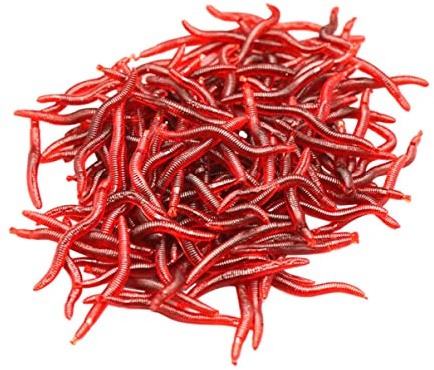 ibasenice 150 Piezas Cebo Artificial Gusanos Amargos Súper Gusanos Lombrices para Jardin Juguetes De Silicona Granja De Gusanos Luciérnaga Niño Cebo Integral Gel De Sílice Carpa Cruciana