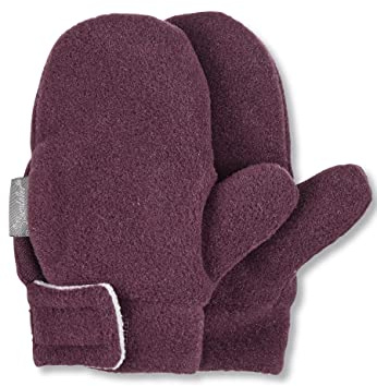 Sterntaler Unisex barnvantar med tumme av mikrofleece, med kardborreband, rosa, 2, ROSA, 2