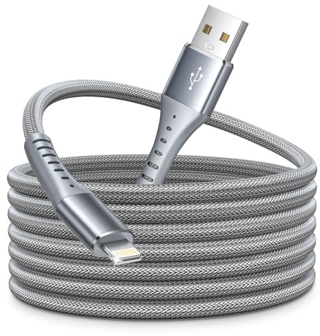 XUDUO Long iPhone Charger, Extra Long iphone Charger Cable 3M MFi Certified iPhone Charging Cable Fast Charge USB Lightning Cable Lead for iPhone 14 13 12 11 8 Pro Max XR XS X 8 7 Plus 6s 6 SE 5