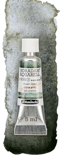Schmincke - HORADAM® AQUARELL, Super Granulation, 14 935 001 Shire Grey, 5 ml tube, very strong granulating colors, finest, super granulating watercolors