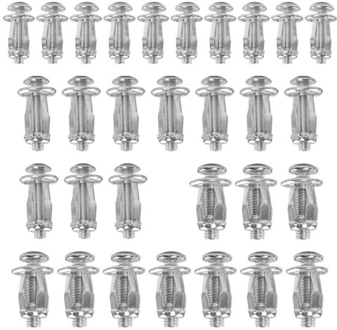 Apdvenk 30 Stück HohlraumdüBel Metall, Hohlraum Metallanker Blütenblattmutter Schrauben SpreizdüBel, Jack Nuts Petal Nuts für Dünne Wände Hohltüren Eisenblech(M4 M5 M6)