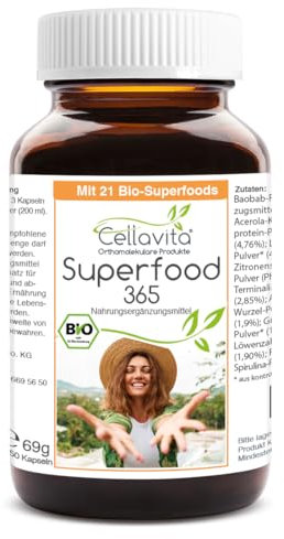 Superfood 365 Bio Neue Rezeptur - mit 21 Bio-Superfood (150 Kapseln)