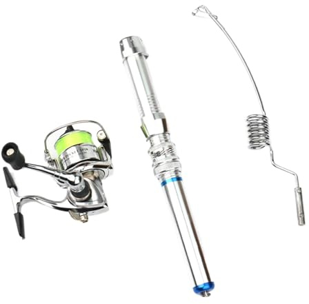 Ensemble combiné de canne à pêche sur glace, moulinet télescopique | Kit d'accessoires de pêche avec canne télescopique | Canne à pêche avec moulinet I