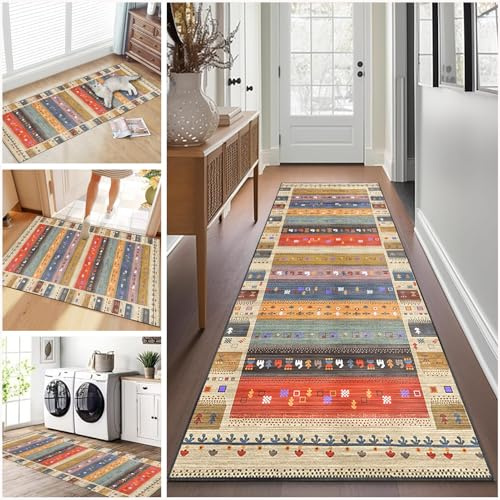 Ruxevnsy Alfombra Pasillo Larga Moderna 70 x 300 cm Alfombra Cocina Antideslizante Lavable Alfombra Corredor Interior Absorbente