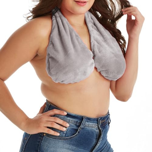 Hehuo Comfortable Tata Towel Bras for Women, Women's Soft Sport Absorb Water Sweat-Absorb Towel Bras (#15,L)