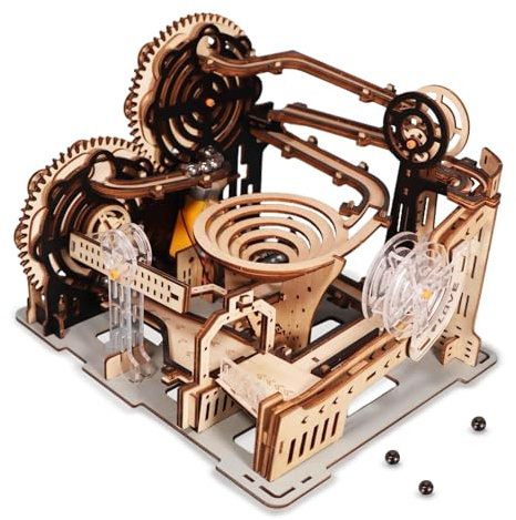 Music Park 3D Puzzle Holz Erwachsene Murmelbahn Bausatz Motorisierter Aufzug Schwerkraft Doppelspur Handmontage Denkspiel Geburtstags