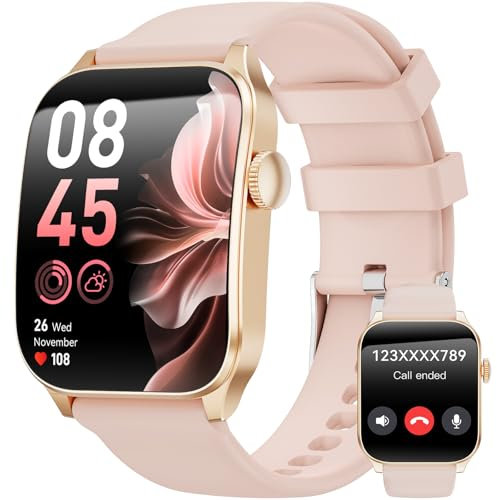 Montre Connectée Femme Homme,1.91'' Écran Incurvé avec Appels Bluetooth,120+ Sportifs Montre Sport avec Moniteur Sommeil/Fréquence Cardiaque/Podomètre,Etanche IP67 Smartwatch pour Android iOS