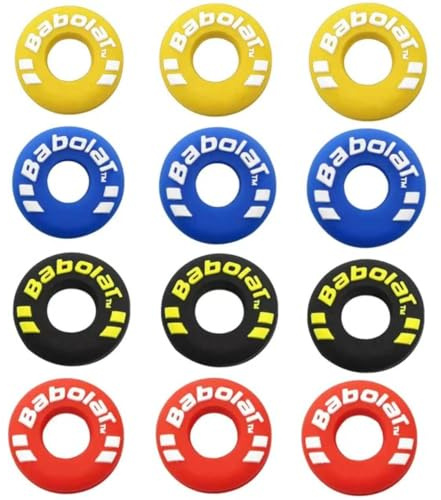 Ammortizzatore Vibrazione per Racchetta Tennis/Badminton, 12 Pezzi Assorbitori di Shock Anti-Scivolo, Riduce Le Vibrazioni, Adatto a Tutti i Modelli di Racchette Accessori per Tennis/Squash/Badminton