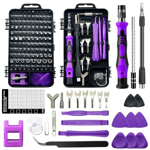 HPiano 135 in 1 Set Cacciaviti Precisione Magnetici Professionali,Kit Cacciavite di Riparazione Portatile,Set Cacciaviti Precisione per riparare Iphone, Macbook Pro, PS, PC, Orologi e Occhial