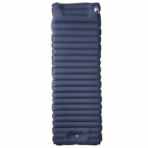 GPUTYGHN Matelas auto-gonflant - 10 cm - Gris | Nylon 40D avec revêtement TPU, imperméable, pompe à pied incluse, extensible pour matelas double