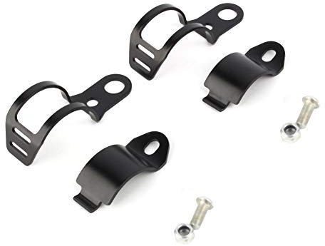 Madezz Soportes de Montaje de Lámpara de dirección de Motocicleta,Moto Soporte de montaje de señal de 30-43mm Abrazaderas de reubicación de horquilla Negro HNH