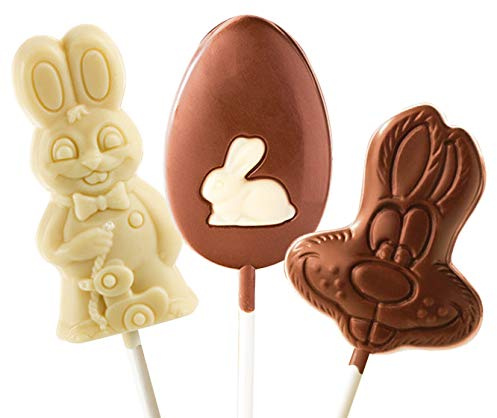 Easter Lollipop Collection (3 Lollipops) - Allergy Friendly and Vegan Chocolate Easter Candy - Dairy Free, Nut Free, Peanut Free, Soy Free, Gluten Free