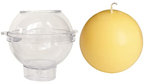 Molde de vela esférico de plástico 3D, moldes para velas en forma de redonda, molde de plástico para hacer velas perfumadas (7 cm)