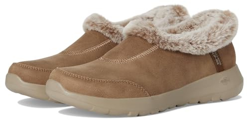 Skechers Damen-Slip-Ins für unterwegs, fröhlich, Winter, gemütlich, Kastanie, 6