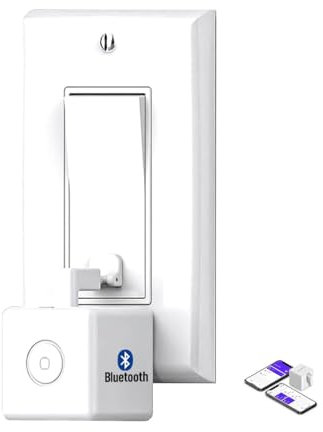 Adaprox Fingerbot Plus Bouton intelligent - Doigt robot sans fil pour Smart Home, compatible avec Tuya, Alexa et Google Home - Disponible en versions Bluetooth et Zigbee - Blanc