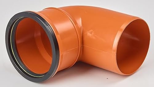 110MM Orange Underground Pipe Fittings, Push Fit Fittings, Single Socket 90 Degree Bend Elbow