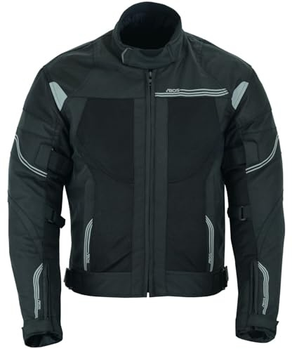 Leichte Mesh Motorradjacke für Herren & Damen-Sommer Textiljacke mit Protektoren Atmungsaktive jacke mit Belüftung und Herausnehmbarem (DE/NL/SE/PL, Alphanumerisch, 4XL, Regular, Regular, Black)