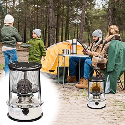 BomDog Calentador de Queroseno para Interior Estufa de Calentamiento Envolvente de 360° para Camping, Barbacoa, Pesca, Garaje Calentadores de Aceite de Queroseno/6L/White