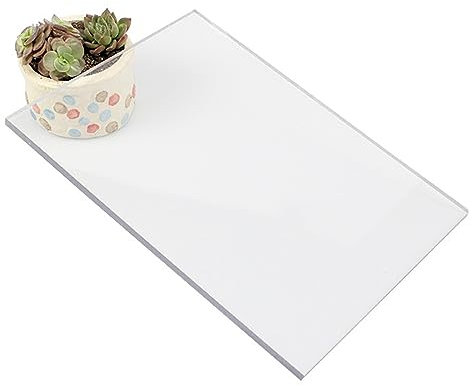 Láminas de policarbonato inastillables para techos de invernadero, ventanas de cobertizos y cocheras, paneles sólidos de acristalamiento para exteriores (60 x 60 cm, 3 mm), duraderas y resistentes a