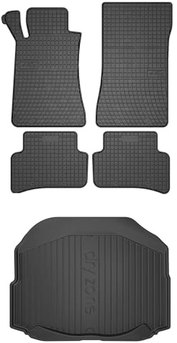 MOTOS Set de alfombrillas de goma y alfombrillas de maletero para Mercedes-Benz C Clase W203 2000-2007 Mejora la comodidad de tus viajes con la alfombrilla antideslizante para coche ElToro- alfombrill