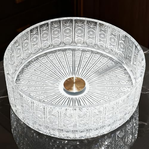 ZYCDP Lavabo Sobre Encimera Cristal Lavabo Vidrio 395 X 395 X 120 mm Sin Orificio Para Grifo Transparente