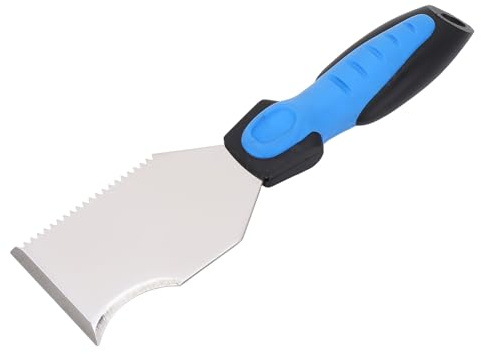 Multi Function Putty Cutter and Paint Scraper with Forged and Ergonomic Rubber Handle - Metal Scraper Tool for Woodworking Drywall and Surface Finishing