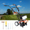 Samger Cultivador Motorazada 2 Tiempos 52CC Motoazada Gasolina 1.65KW Motocultor Caña Motor Cultivador Gasolina Jardín Rotovator, Anchura de Trabajo 28cm, Profundidad de Trabajo 10cm