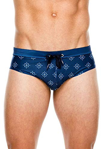 Baotung, costume da bagno da uomo per sport acquatici corti aderenti Blu scuro XXL