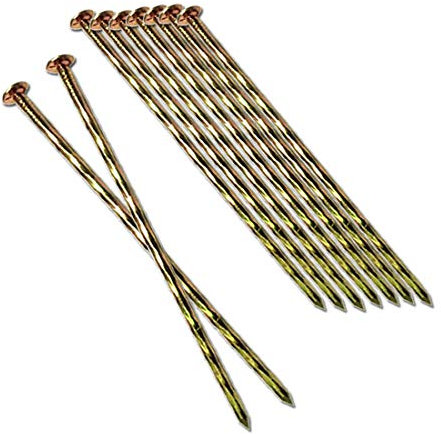 MAOMBO Lot de 200 clous de gazon en métal de 15,2 cm, piquets de paysage galvanisés en spirale, clous de jardin pour gazon artificiel, bordure de pavé, barrière contre les mauvaises herbes, bordure de