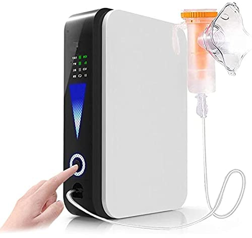 Concentratore di Ossigeno Portatile，90% ± 3% Elevata Purezza 1-2L/min Macchina per Ossigeno Regolabile,Adatto per Anziani E Donne Incinte, Famiglie E Viaggi