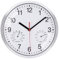 VIVILINEN Funkuhr Mit Thermometer Hygrometer Geräuschlos Wanduhr Ohne Tickgeräusche Funkwanduhr Lautlos Wanduhr Nicht Tickend Hängeuhr für Wohnzimmer Schlafzimmer Büro Küche 10 Zoll (Weiß)