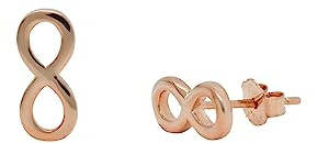 ScienceFox Infinity örhängen nitar gjorda av 925 Sterling Silver Finns i Silver Guld Rose Gold Present för kvinnor Studenter Matematik Vetenskap Infinity Symbol, Sterlingsilver