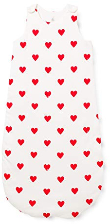 Petit Bateau A0BTS Gigoteuse sans Manches Bébé Fille, Marshmallow/Terkuit 0-6 Mois