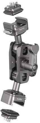 SMALLRIG Brazo Mágico de Liberación Rápida con Cabezal Esférico de 360°, con Tornillos de 1/4”-20 y Pasadores de Ubicación Desmontables, Carga Util Máxima de 5,5 kg/12,1 LB, HawkLock H21-4488