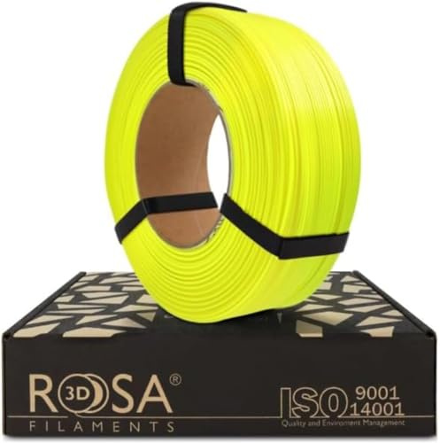 ROSA3D PETG HS Filament 1.75 mm für 3D Drucker, PETG Neon Gelb Refill 1 kg