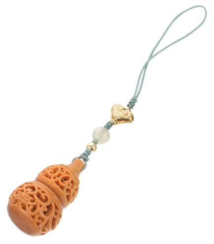 Holibanna Handmade Hanging Gourd Pendant and Calabash Ornament Sandalwood Scent, Creative Diy Hanging Gourd Craft Decor for Backpack and Bag Accessories, Vintage Style Home and Car Decoration