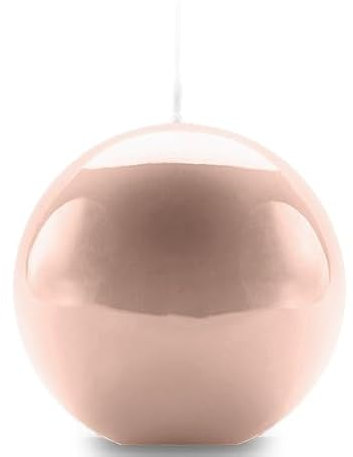 Home Decor - Candela Sfera Decorativa laccata diametro 10 cm - Durata 49 Ore - Colore Cipria - Confezione Regalo - Cereria Di Giorgio