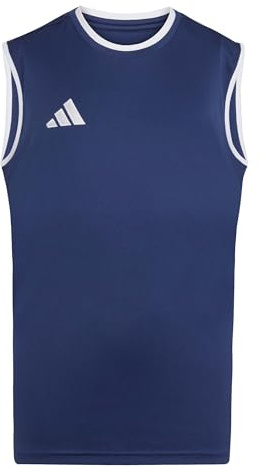 adidas Unisex Kids Entrada26 Sleeveless Jersey Kids Shirt, Team Navy Blue 2/White, 11-12 Years