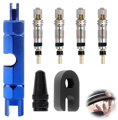7 Stück Presta-Ventilkernset, Fahrradventil-Reparaturset Fahrradventil Adapter Ventileinsatz Entfernung Presta Ventileinsatz Ersatz Set Ventileinsatz-Reparatursatz für Fahrräder und Mountainbikes