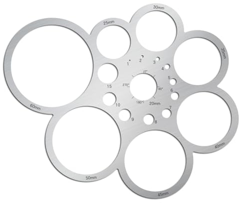 ORIGACH Stainless Steel Multi-size Round Ruler with Scale