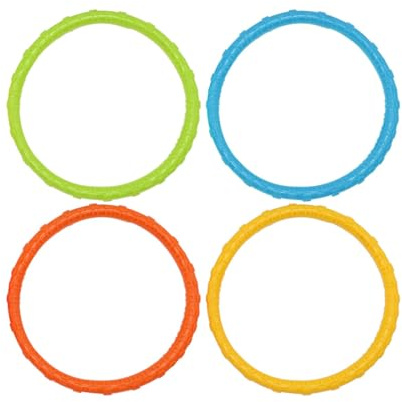 BUBEFSKD Lot de 4 anneaux de plongée colorés pour enfants