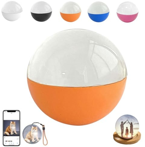 Álbum de fotos digital de bola de cristal mejorado 2025, reproductor de video de bola de cristal 3D, orbe de memoria con control de aplicación, videos y fotos para cargar a través de la aplicación