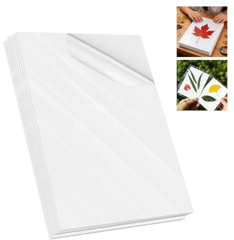 Pellicola per laminazione a freddo, 100 pezzi, A6, autoadesiva, a freddo, impermeabile, trasparente, lucida per immagini ad ultrasuoni, esemplari botanici, foto, nessuna macchina necessaria