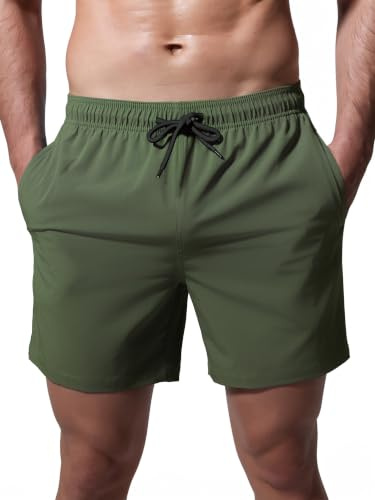 Arcweg Homme Short de Bain Bermuda Séchage Rapide Garçons Court de Plage Sport Natation Casual 12 Ans et Plus avec Cordon Réglable Élastique Tailles 38-46