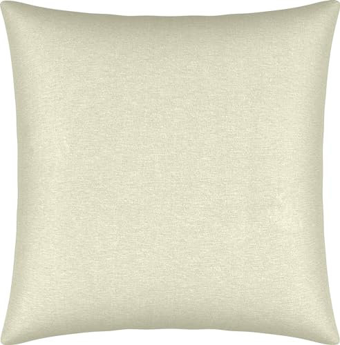 Erwin Müller Kuschelkissenbezug, Kissenhülle Single-Jersey Murnau - Natur Größe 40x40 cm - bügelfrei, strapazierstark, elastisch, mit Reißverschluss